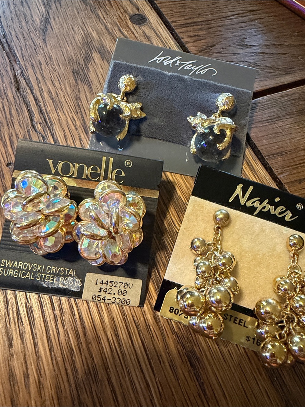 3 Pair - Vintage Earrings - Napier, Vonelle & ? From Lord & Taylor - NWT